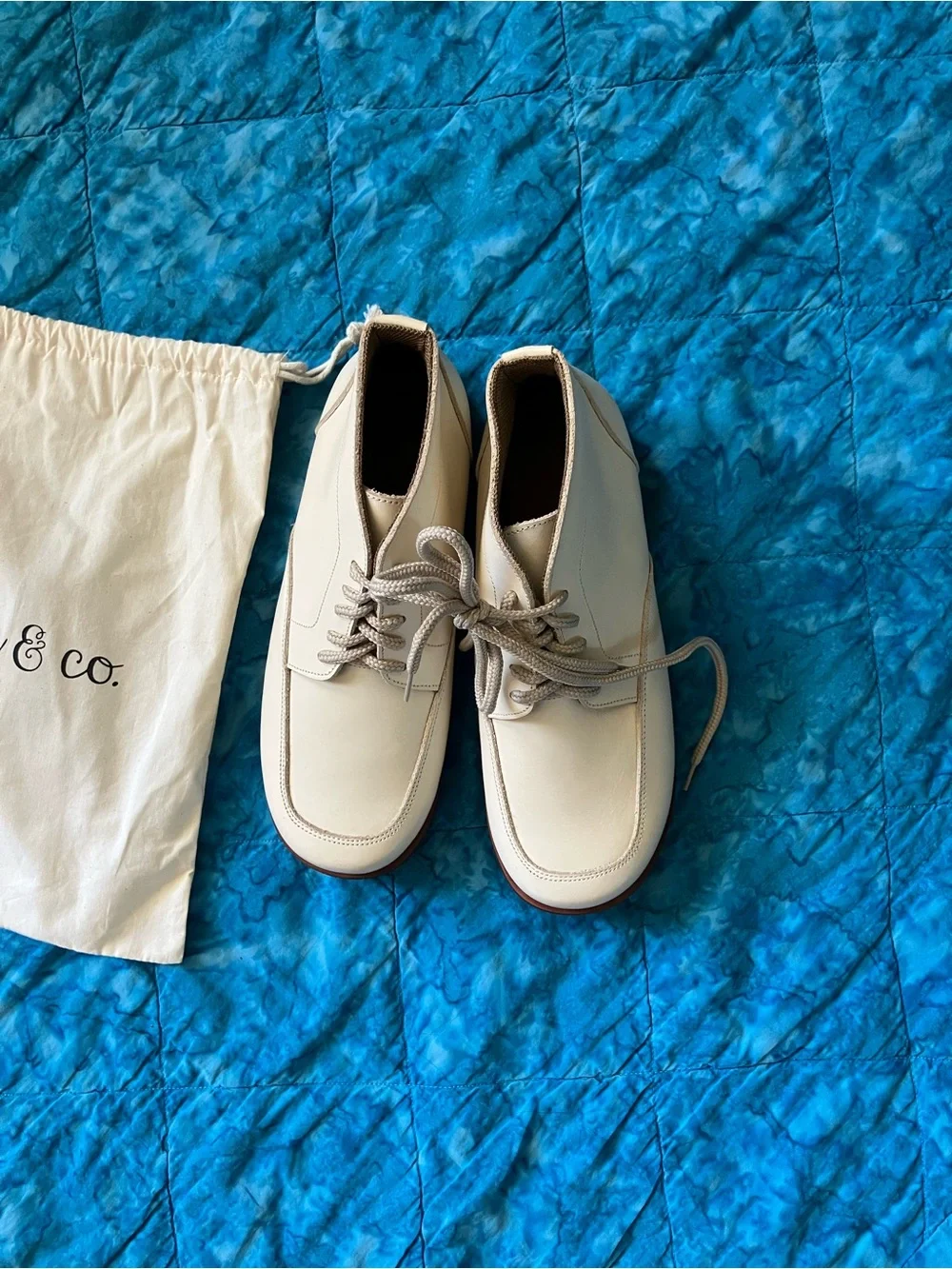 Adelisa & Co. Cream Antigua Lace-Up Kids Dress Shoes, eu 35